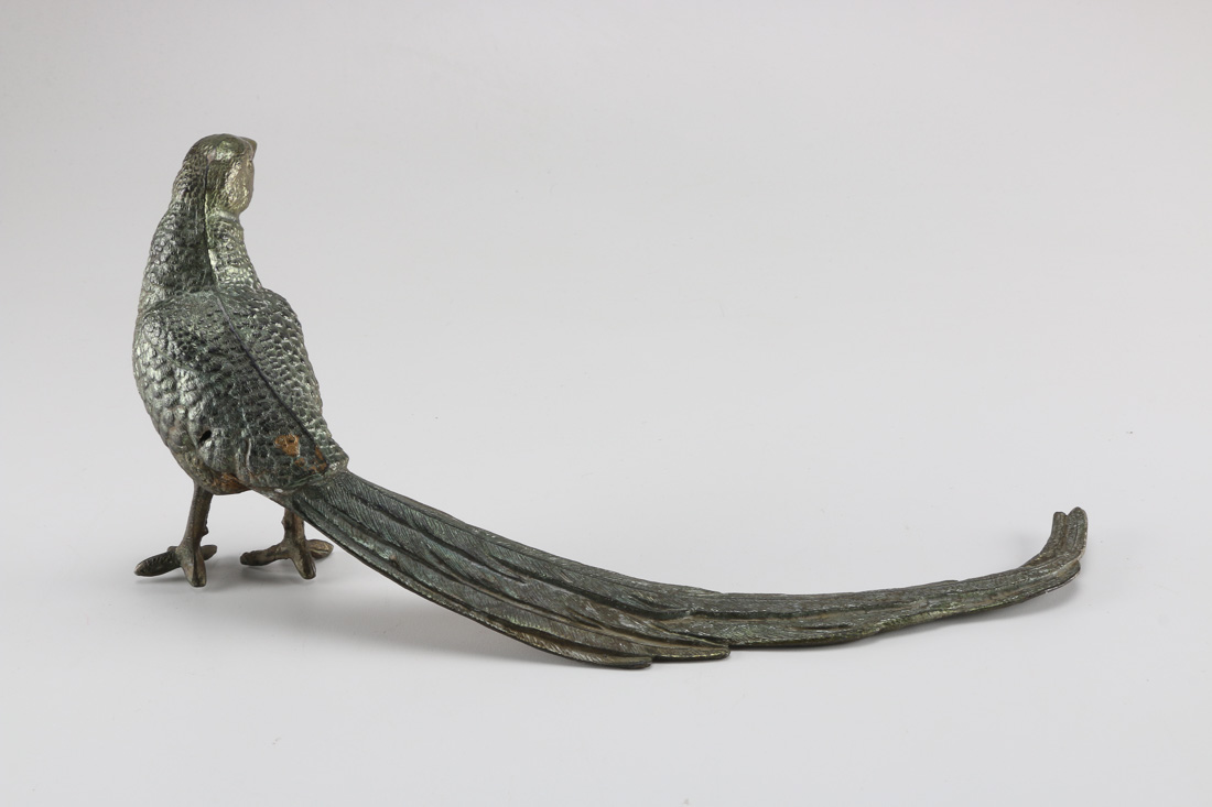 Mid-Century Cast Metal Pheasant Figure
