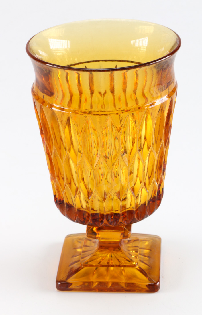 1970s Indiana Glass "Mt. Vernon" Gold Goblets