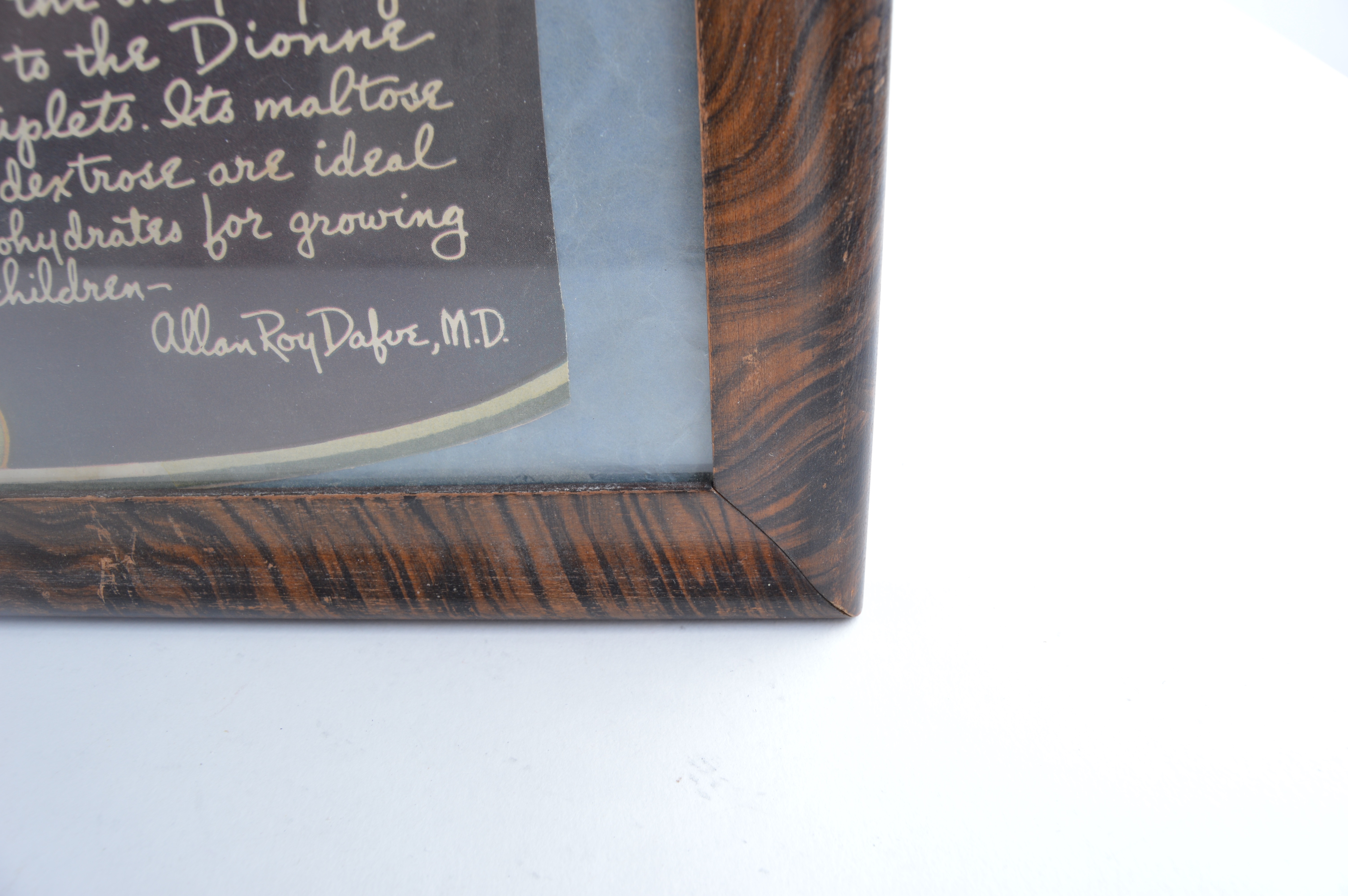 Framed Dionne Quintuplets Advertisments