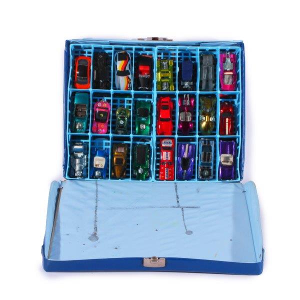 Collection of Vintage Matchbox and Hot Wheels Cars with Case