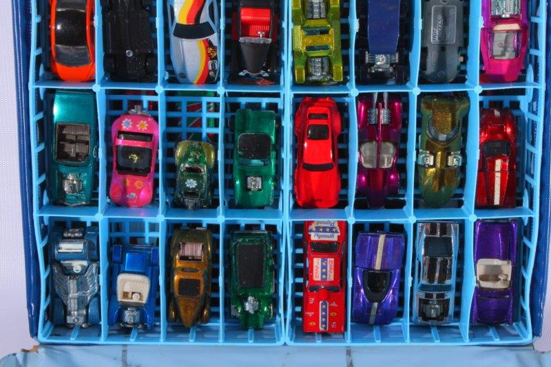 Collection of Vintage Matchbox and Hot Wheels Cars with Case
