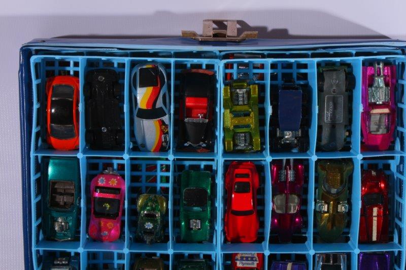 Collection of Vintage Matchbox and Hot Wheels Cars with Case