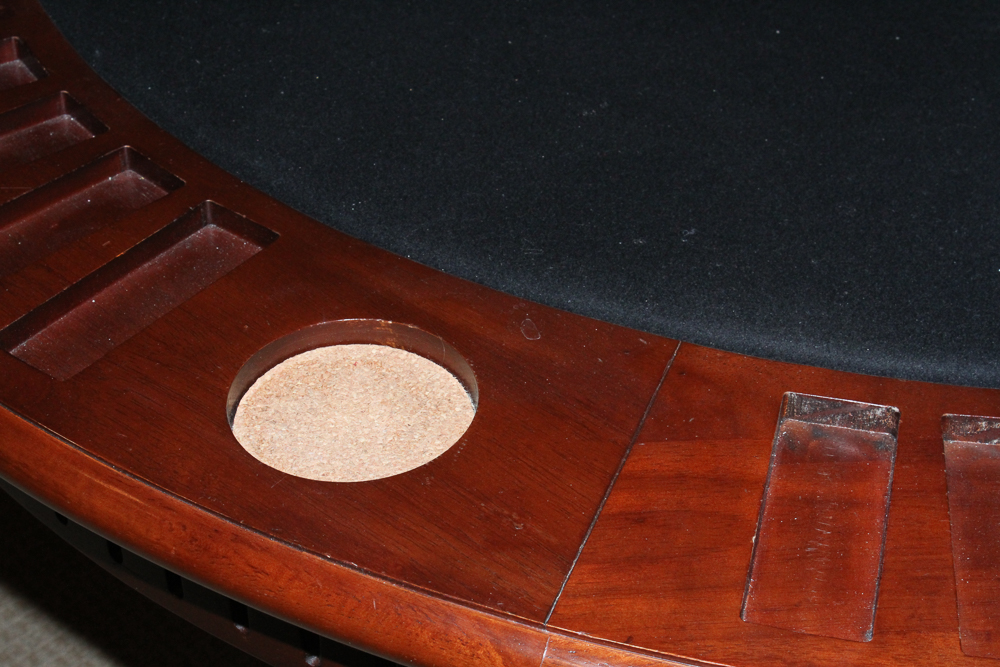 Round Poker Table and Four Matching Chairs