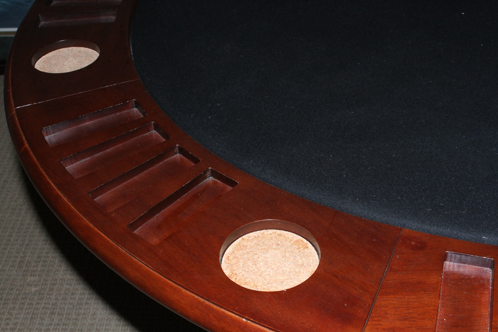 Round Poker Table and Four Matching Chairs