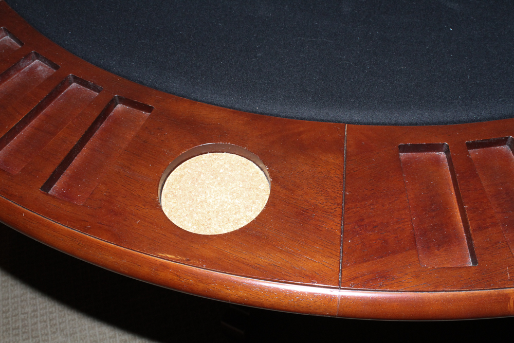 Round Poker Table and Four Matching Chairs