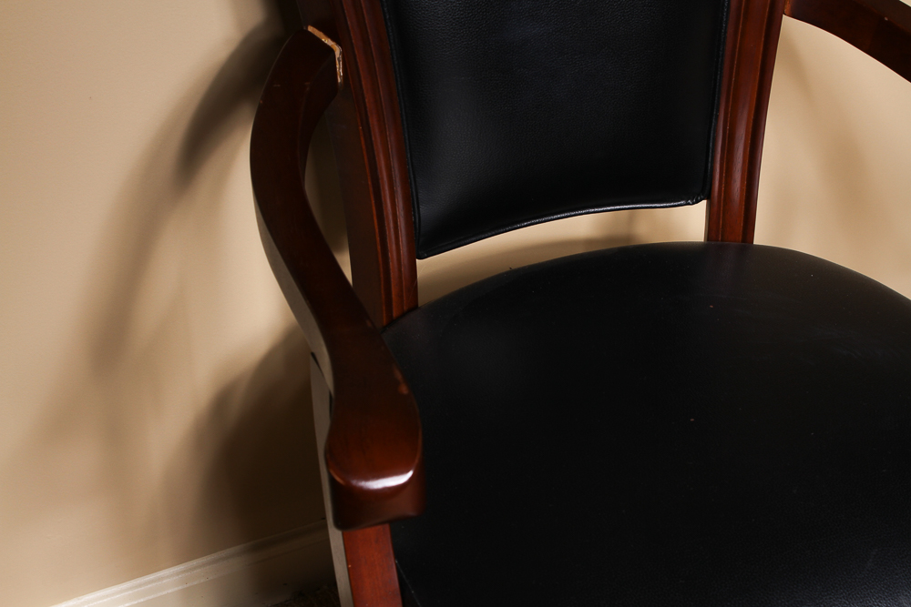 Round Poker Table and Four Matching Chairs