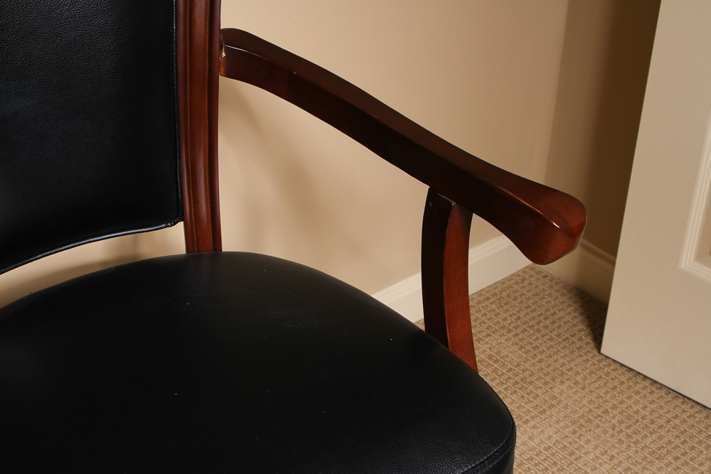 Round Poker Table and Four Matching Chairs