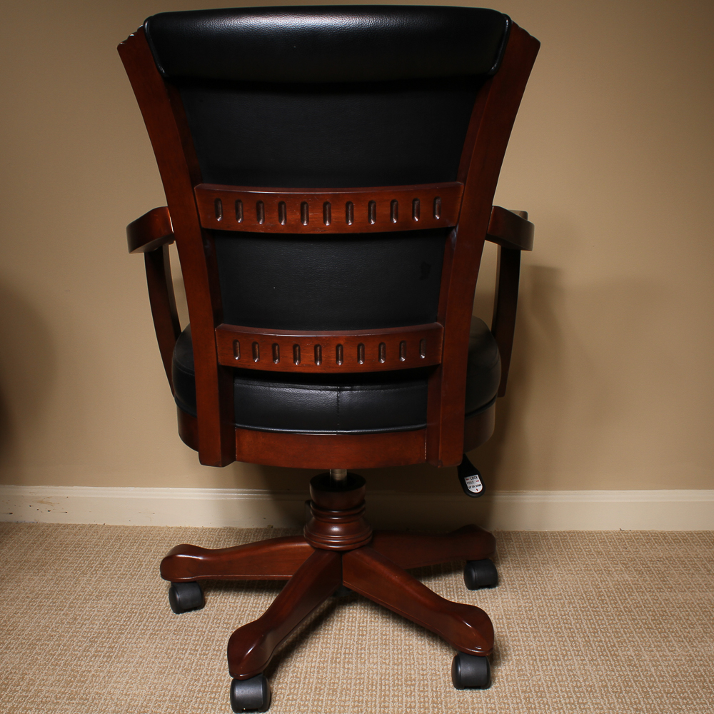 Round Poker Table and Four Matching Chairs