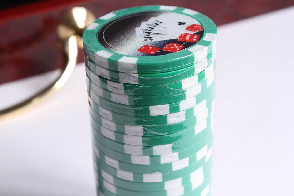 Round Poker Table and Four Matching Chairs