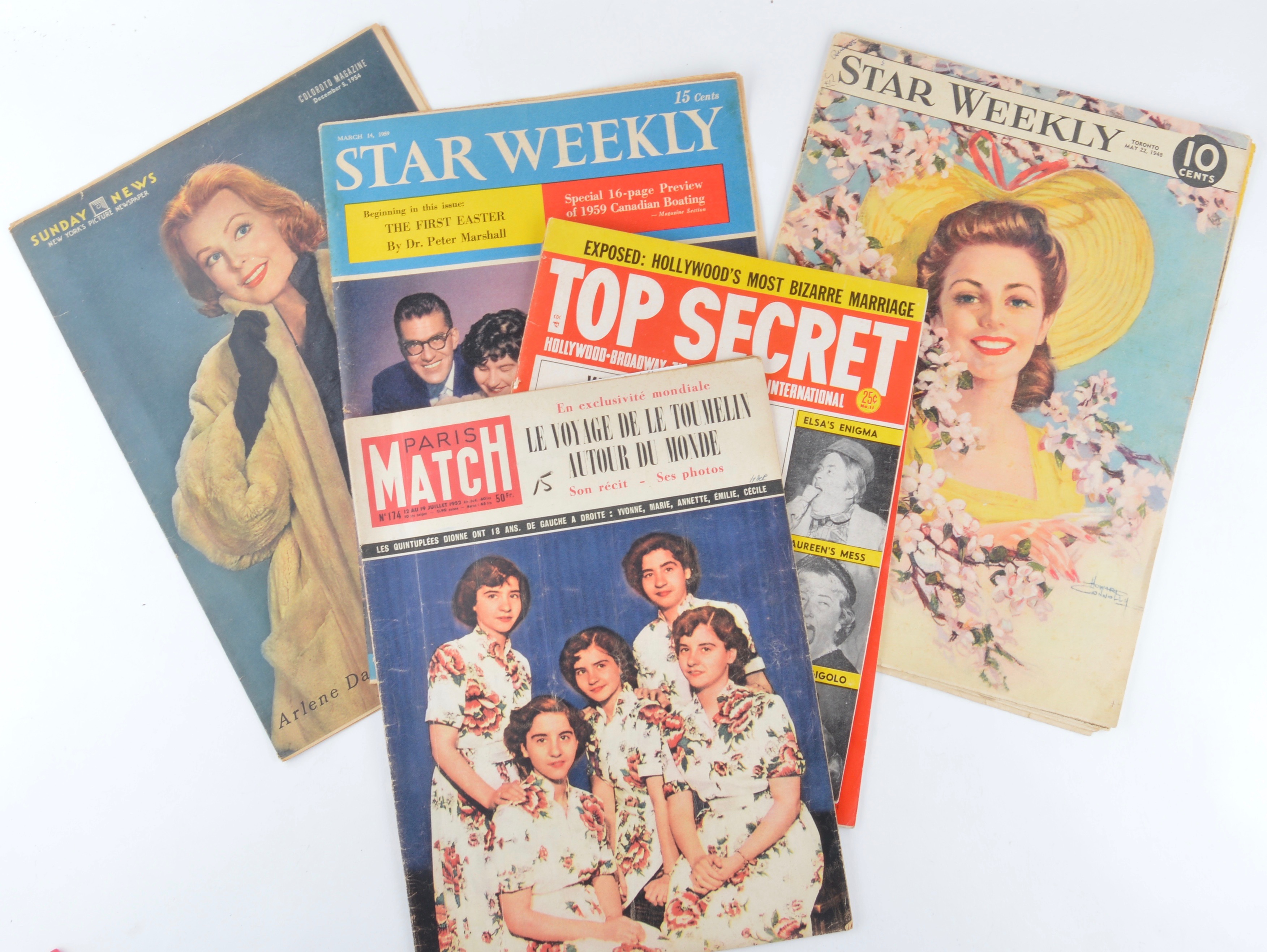 Vintage Magazines Featuring Articles About the Dionne Quintuplets