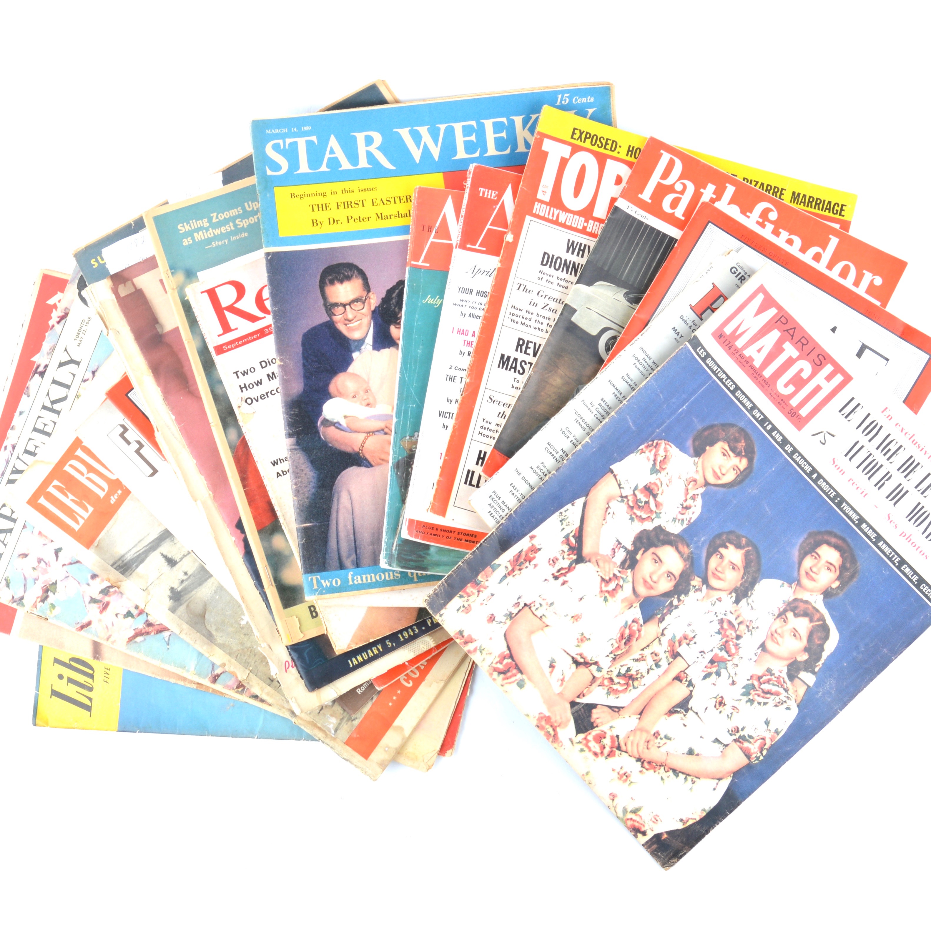 Vintage Magazines Featuring Articles About the Dionne Quintuplets