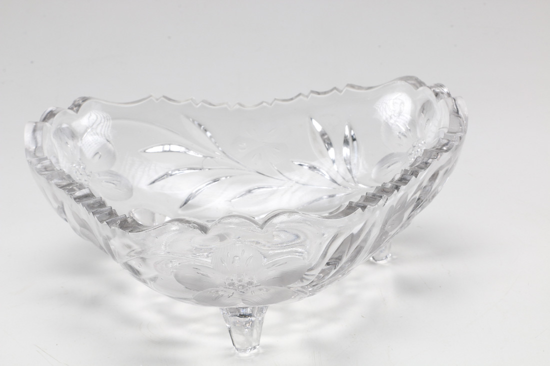 Three Footed Glass Bowls