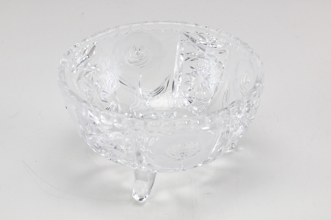 Three Footed Glass Bowls