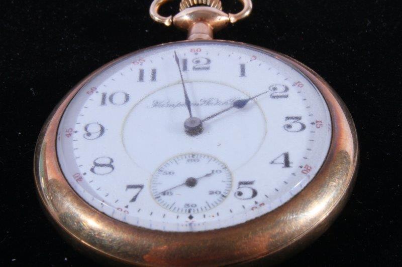 1913 Hampden Open-Faced Pocket Watch