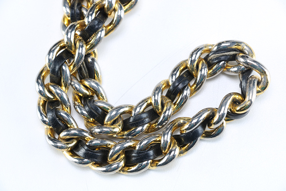 Black Prada Gold Chain Strap Bag