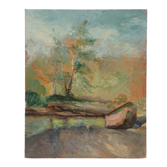 Dora McCollister Original Double-Sided Oil Painting on Board