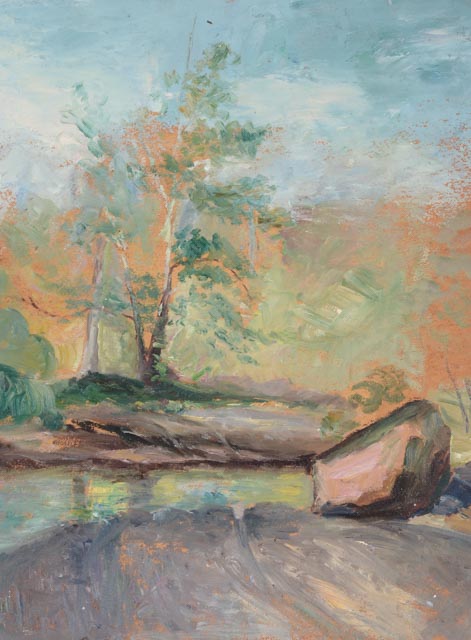 Dora McCollister Original Double-Sided Oil Painting on Board