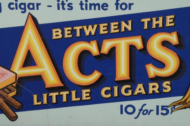 Vintage Original "Between the Acts Little Cigars" Advertisement