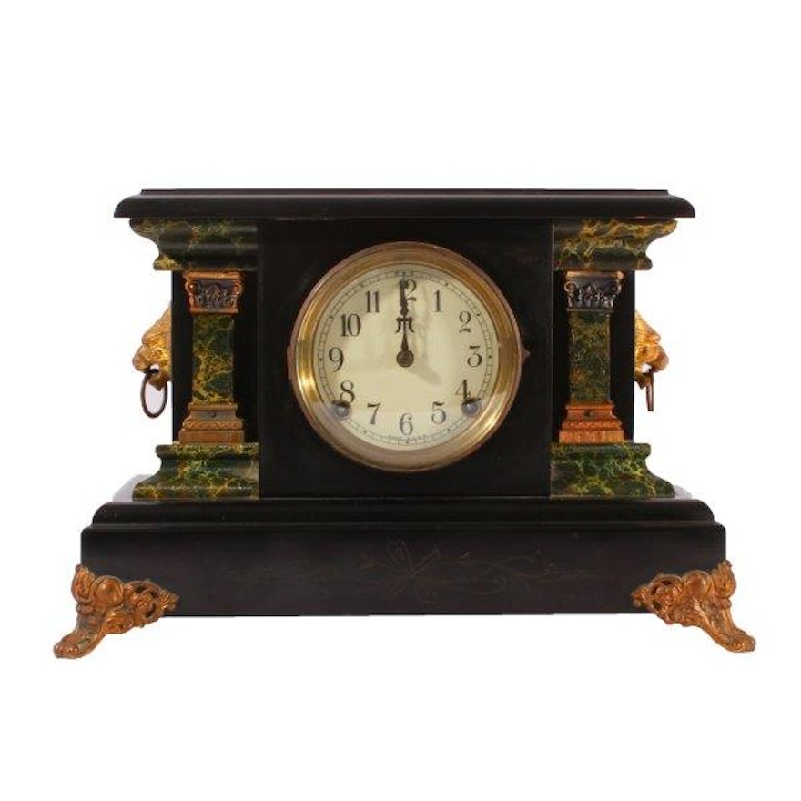 Sessions Cathedral Turn Back Mantel Clock