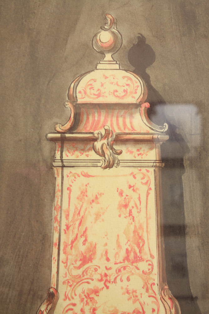 Framed Giclee Prints of Antique Cabinets