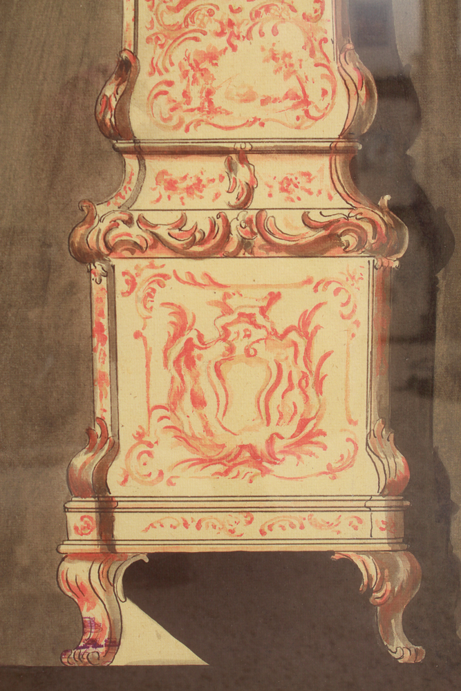 Framed Giclee Prints of Antique Cabinets