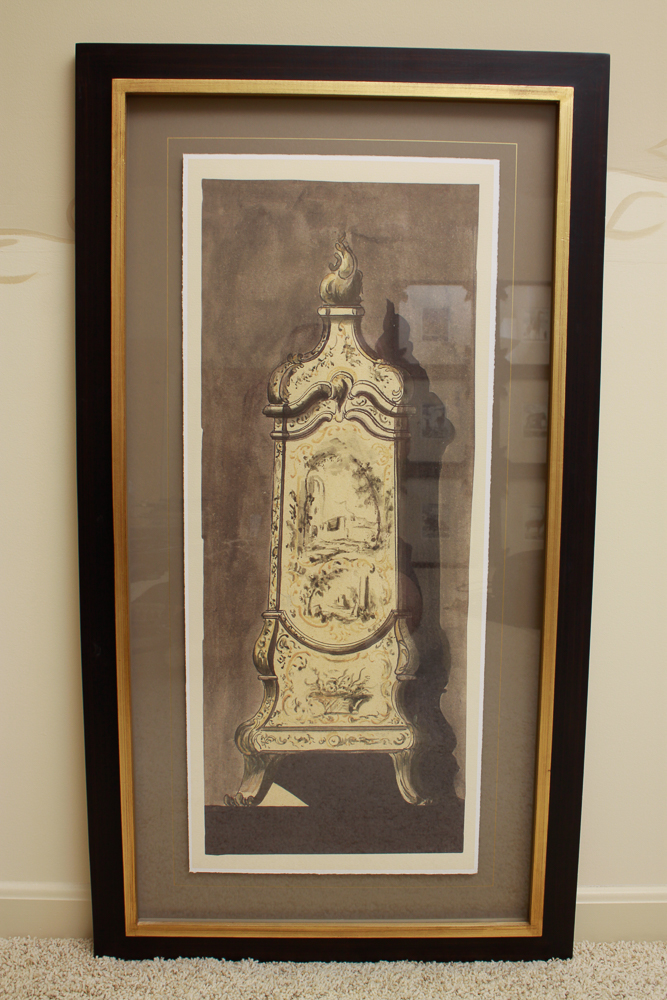 Framed Giclee Prints of Antique Cabinets