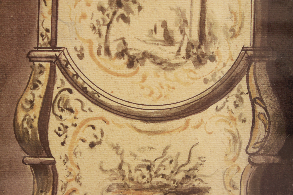 Framed Giclee Prints of Antique Cabinets