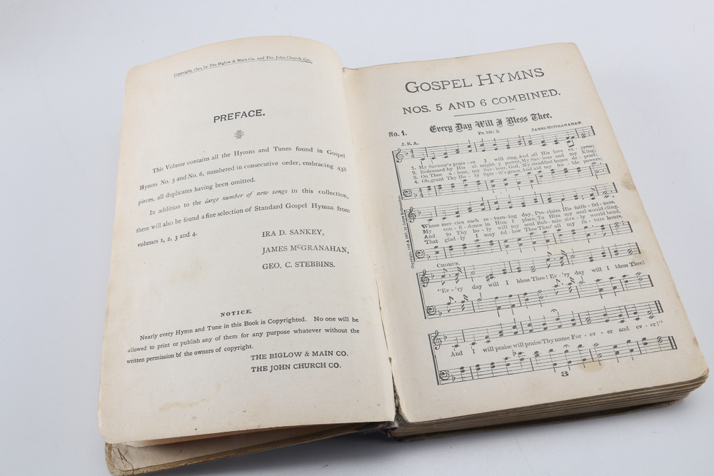 Collection of Hymnals and Bible