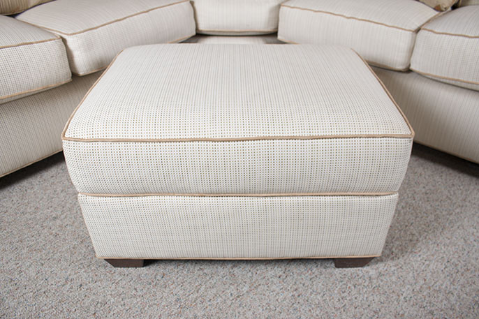 Contemporary Three-Piece Sectional Sofa and Ottoman by J. Raymond Furniture