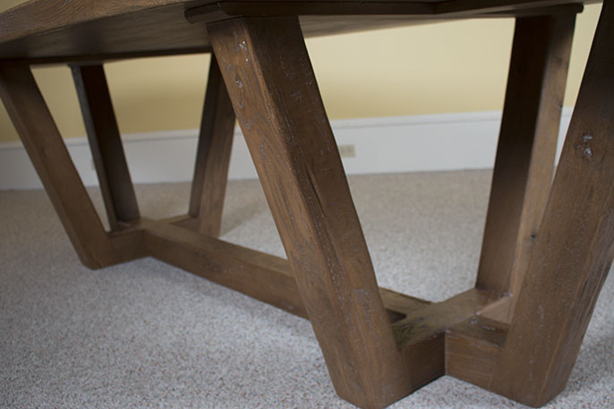 Contemporary Rustic Dining Table with Eight Arhaus "Margot" Chairs