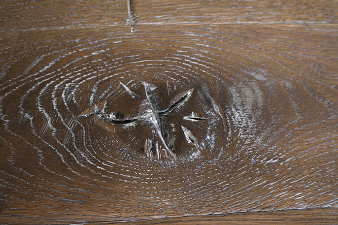 Contemporary Rustic Dining Table with Eight Arhaus "Margot" Chairs