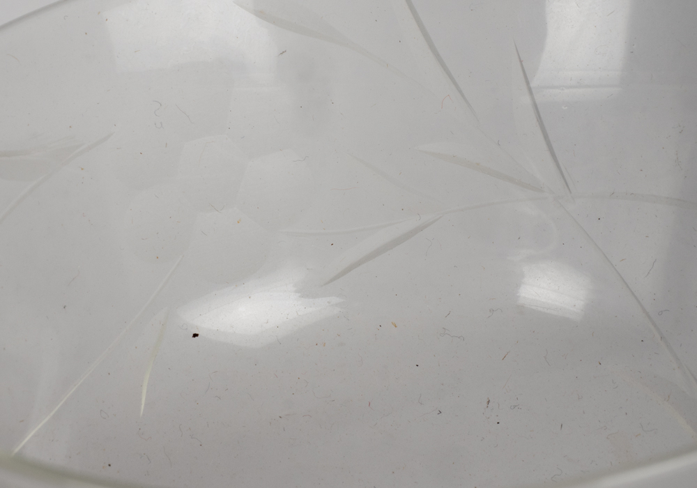 Vintage Floral Etched Wine Glasses