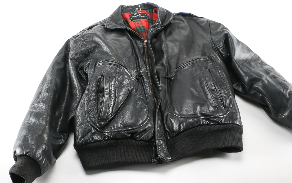 Saks Fifth Avenue Leather Bomber Jacket