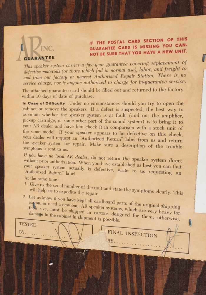 Vintage Acoustic Research 2ax Speakers