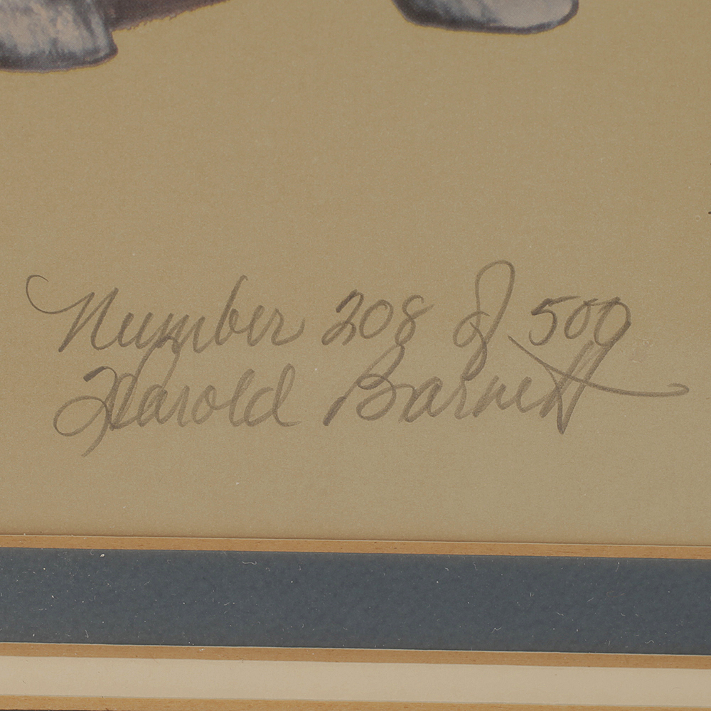 Signed and Numbered Print of Secretariat after Original Painting by Harold Barnett