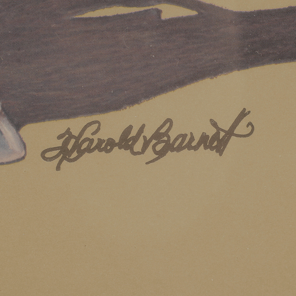 Signed and Numbered Print of Secretariat after Original Painting by Harold Barnett