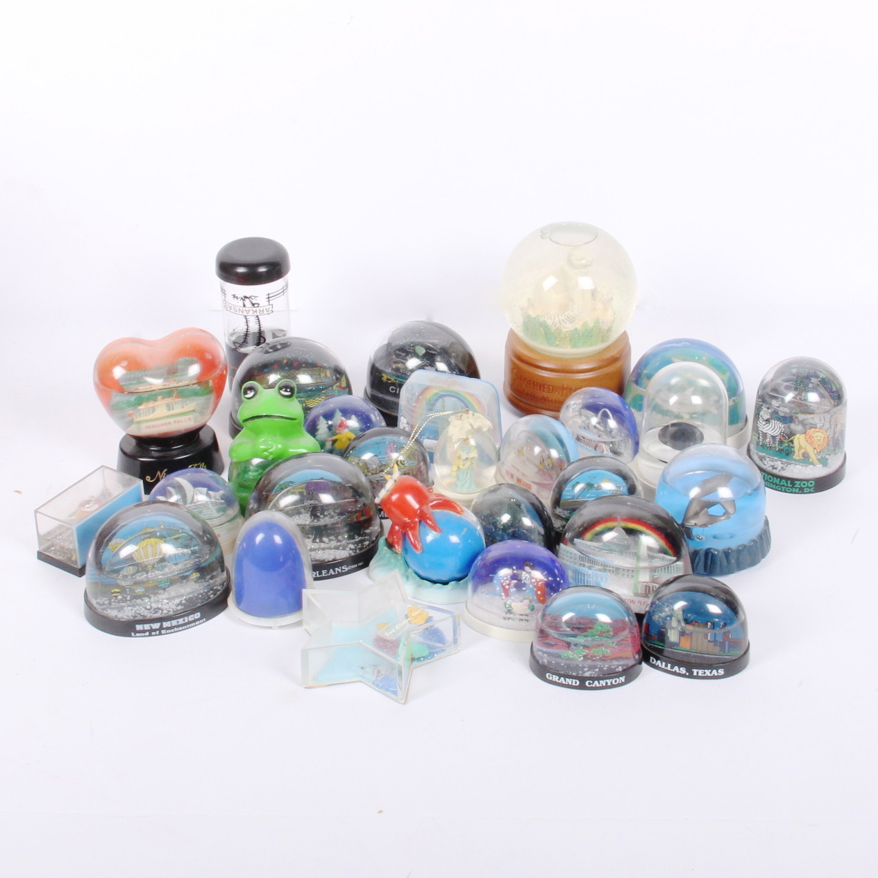 Collection of Vintage Snow Globes
