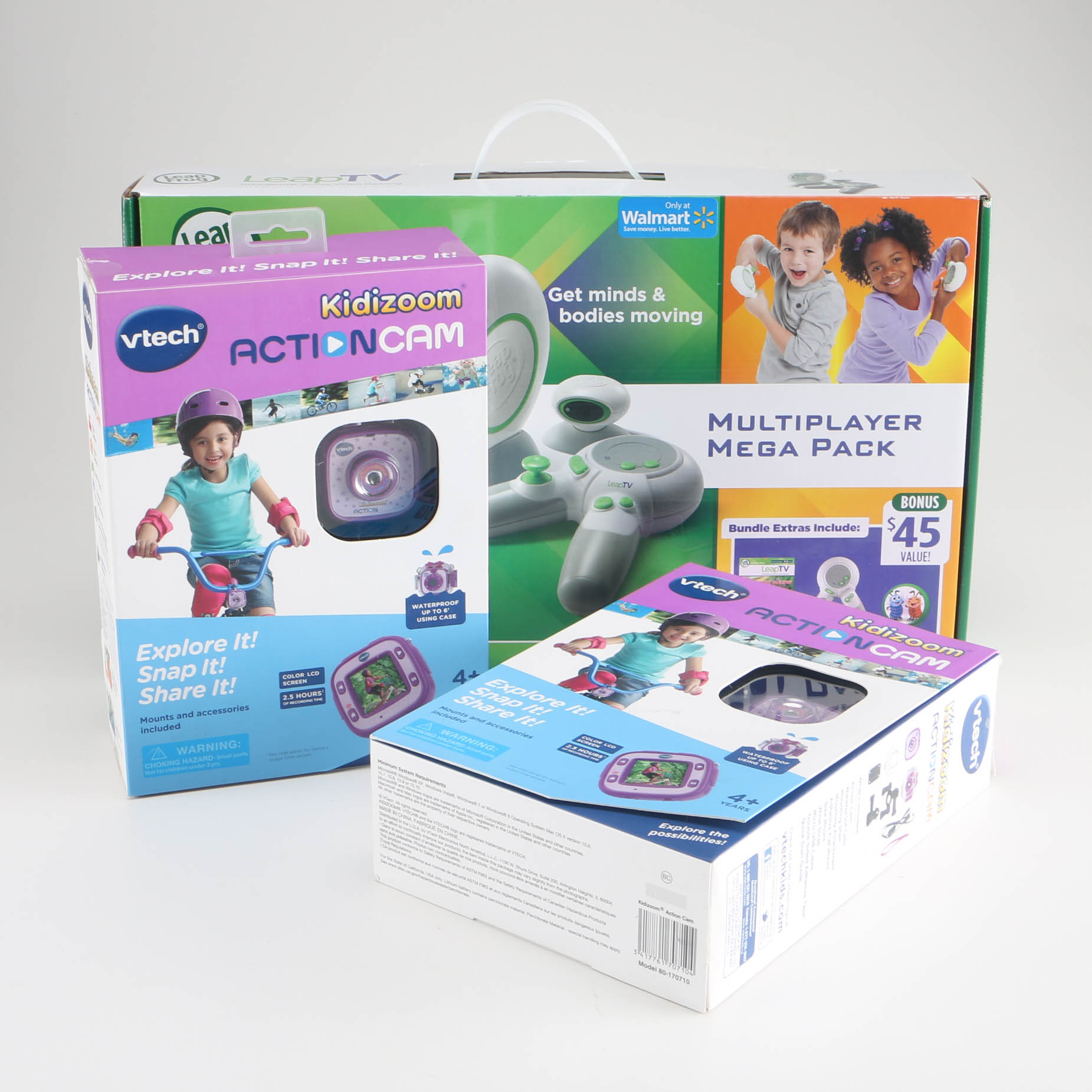 Leapfrog LeapTV And Two Vtech Action Cameras