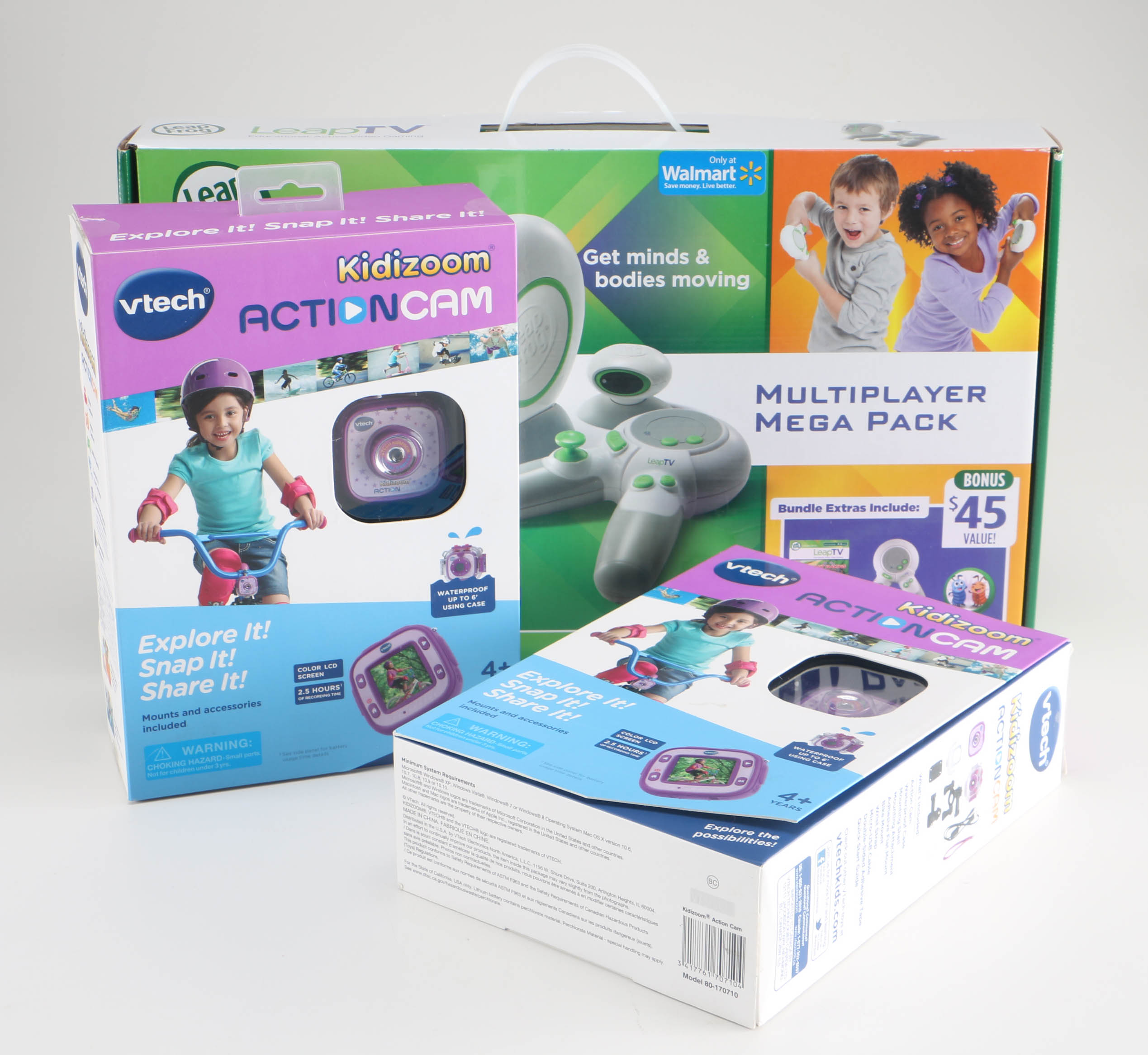 Leapfrog LeapTV And Two Vtech Action Cameras