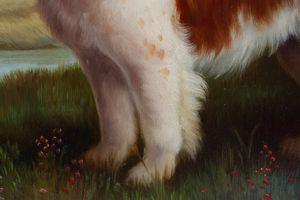 Signed Van Webber Oil Painting of St. Bernard