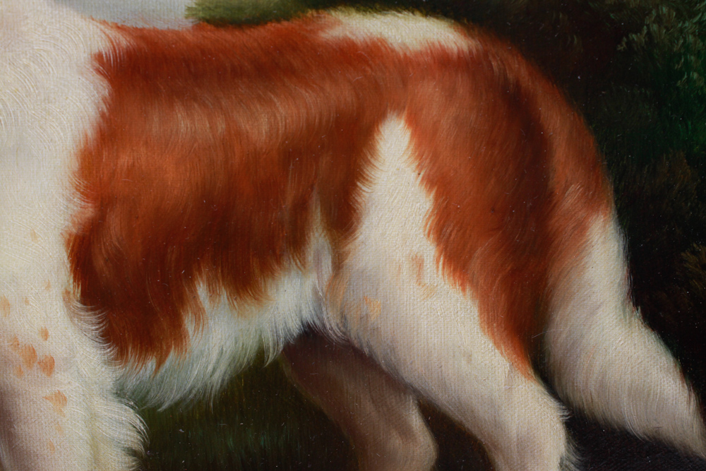 Signed Van Webber Oil Painting of St. Bernard