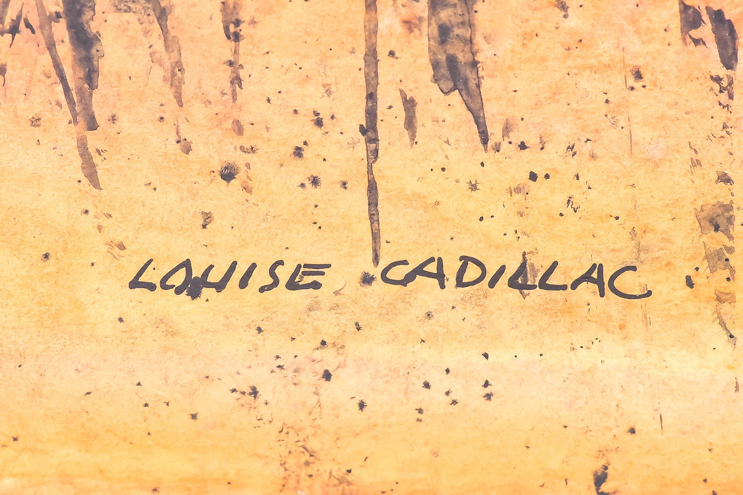 Louise Cadillac Signed Watercolor