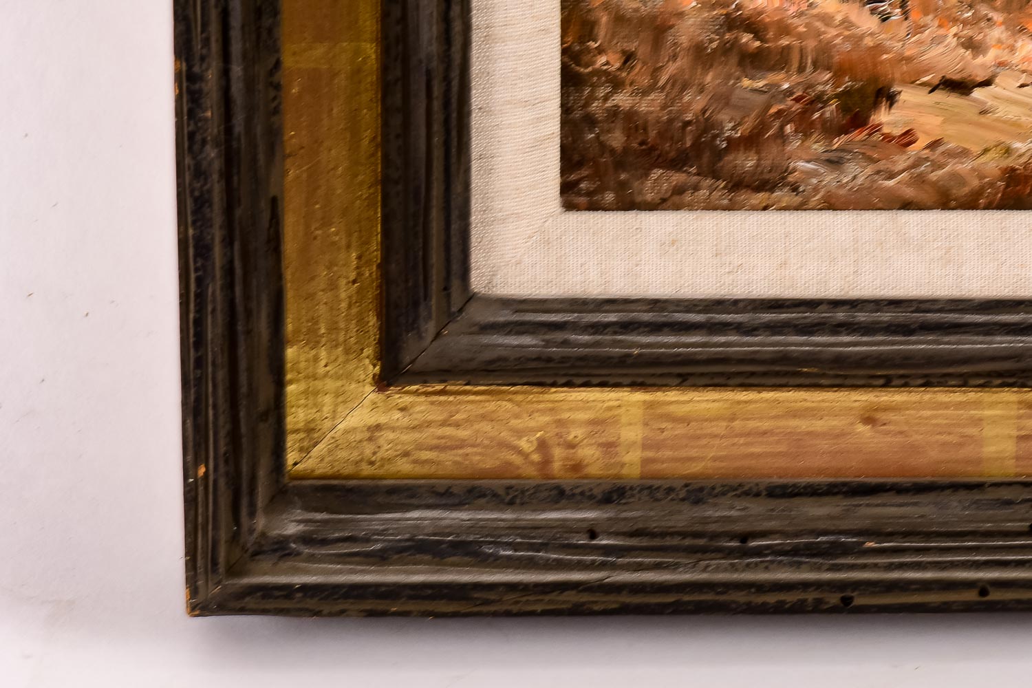 Signed H. Hansung Mountain Landscape Oil Painting