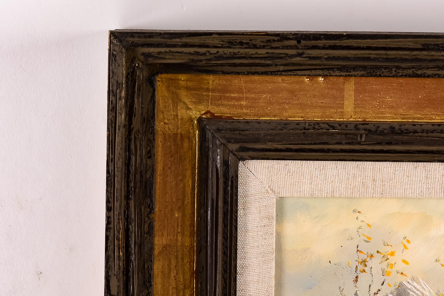 Signed H. Hansung Mountain Landscape Oil Painting