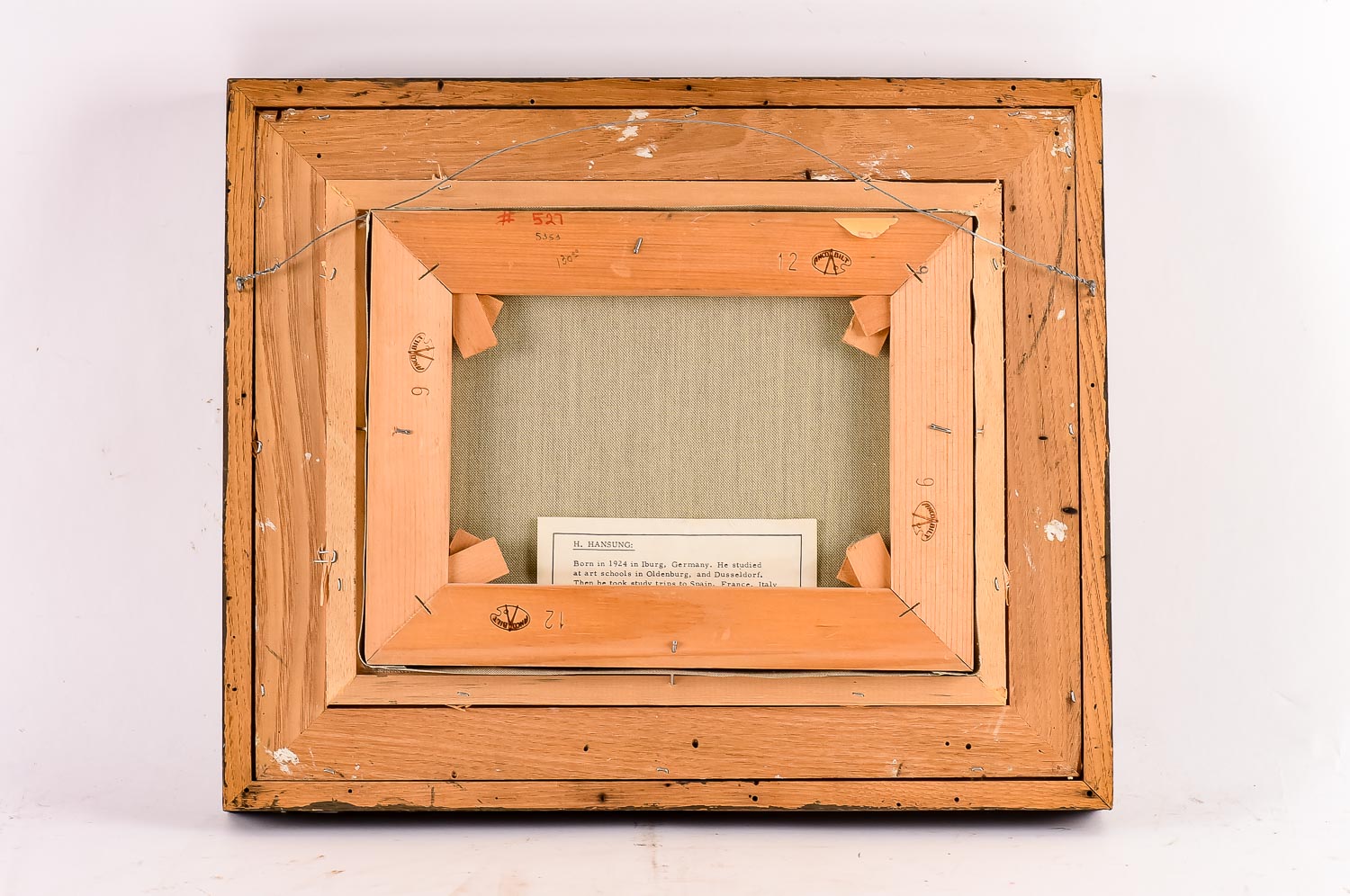 Signed H. Hansung Mountain Landscape Oil Painting