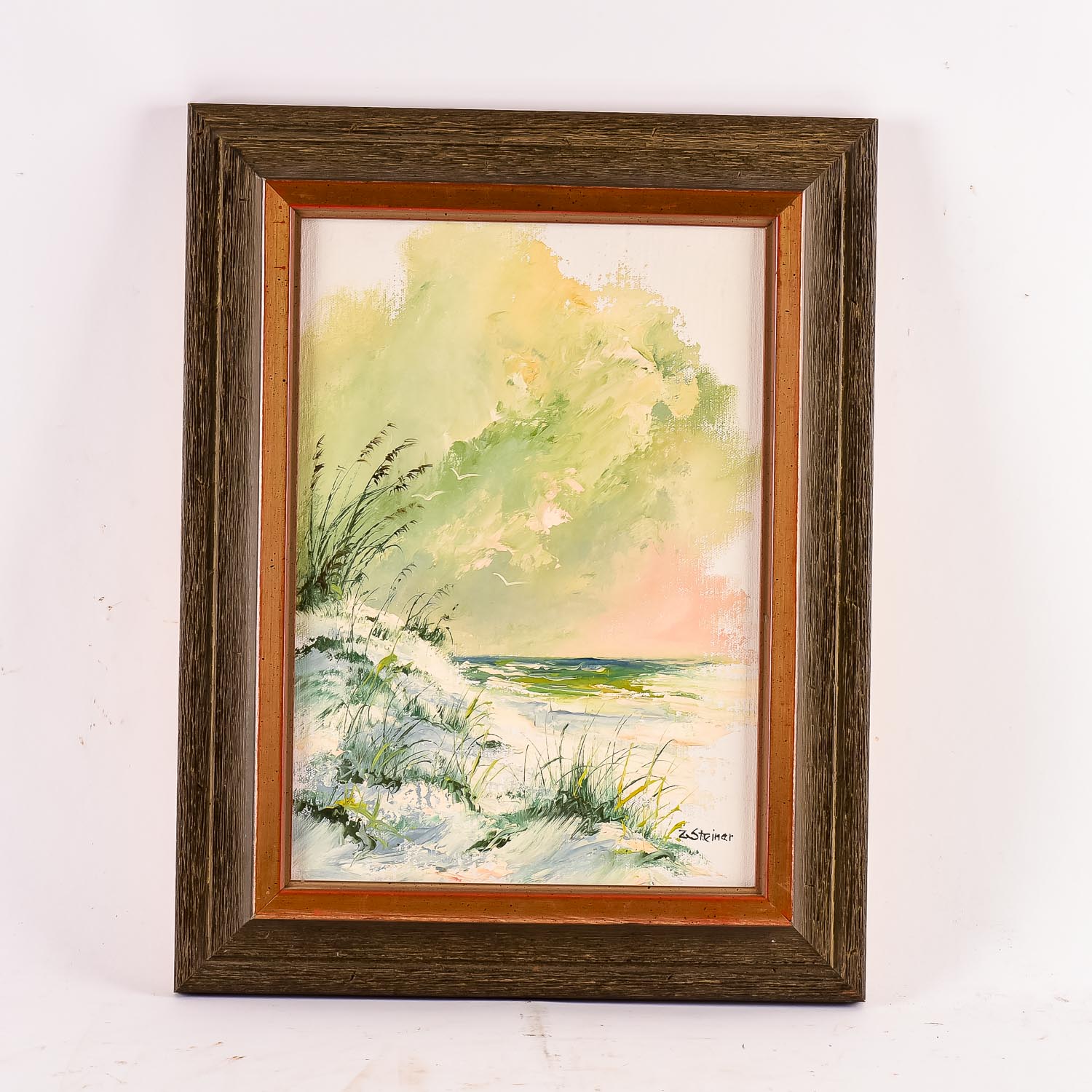 Signed Z. Steiner Acrylic Painting on Stretched Canvas