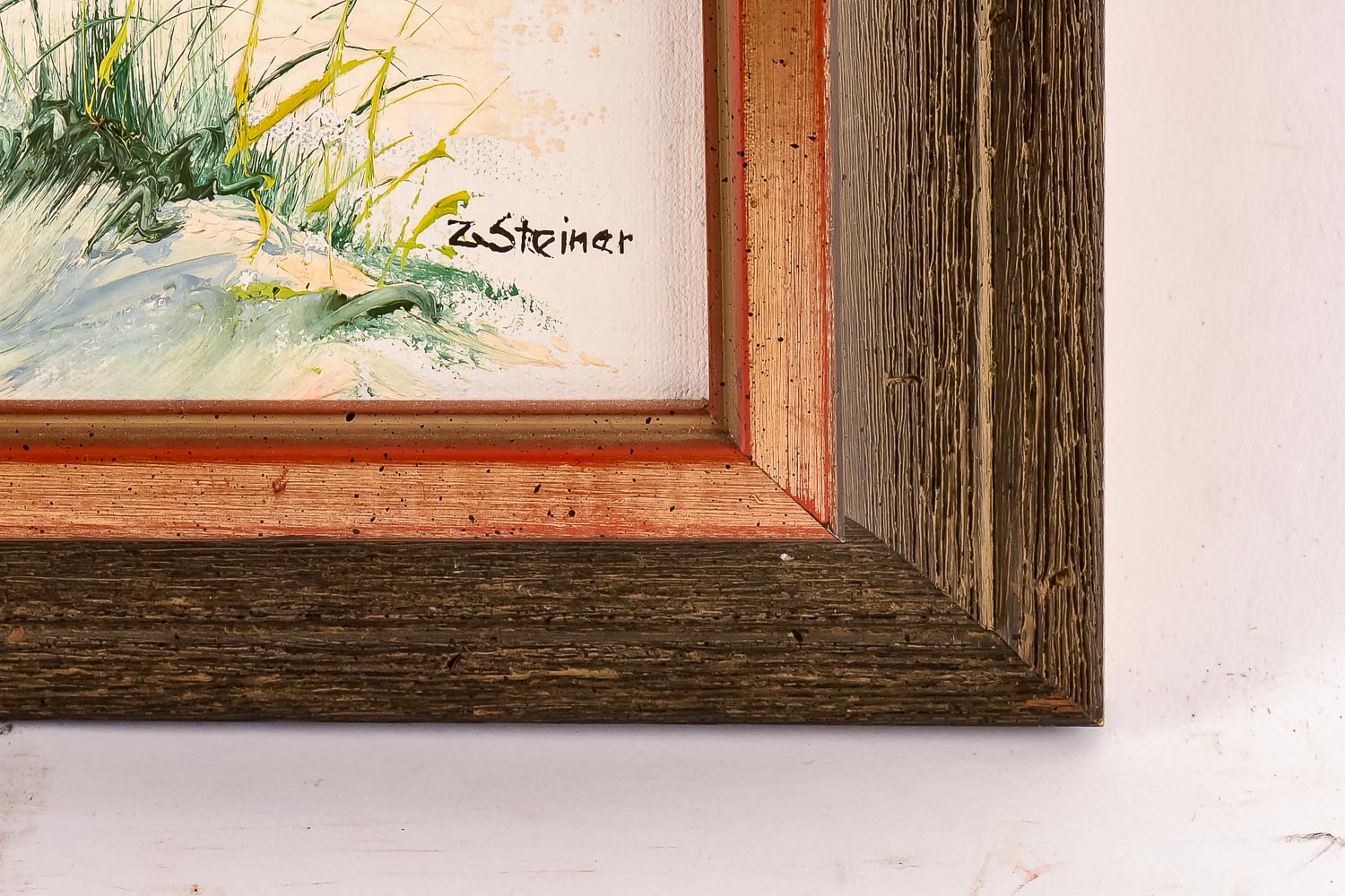 Signed Z. Steiner Acrylic Painting on Stretched Canvas