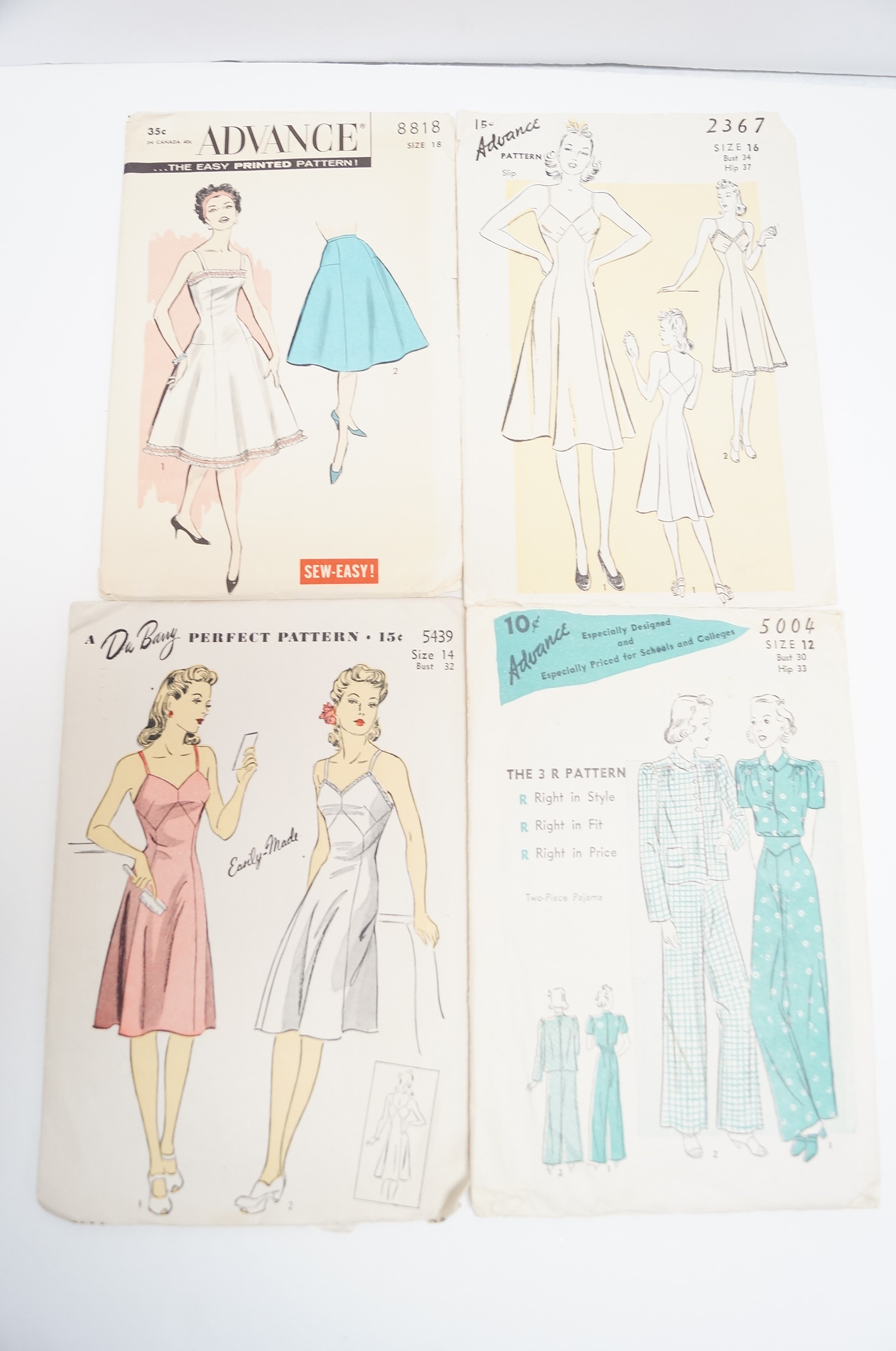 Collection of Circa 1950 Clothing Patterns including McCall's, Simplicity