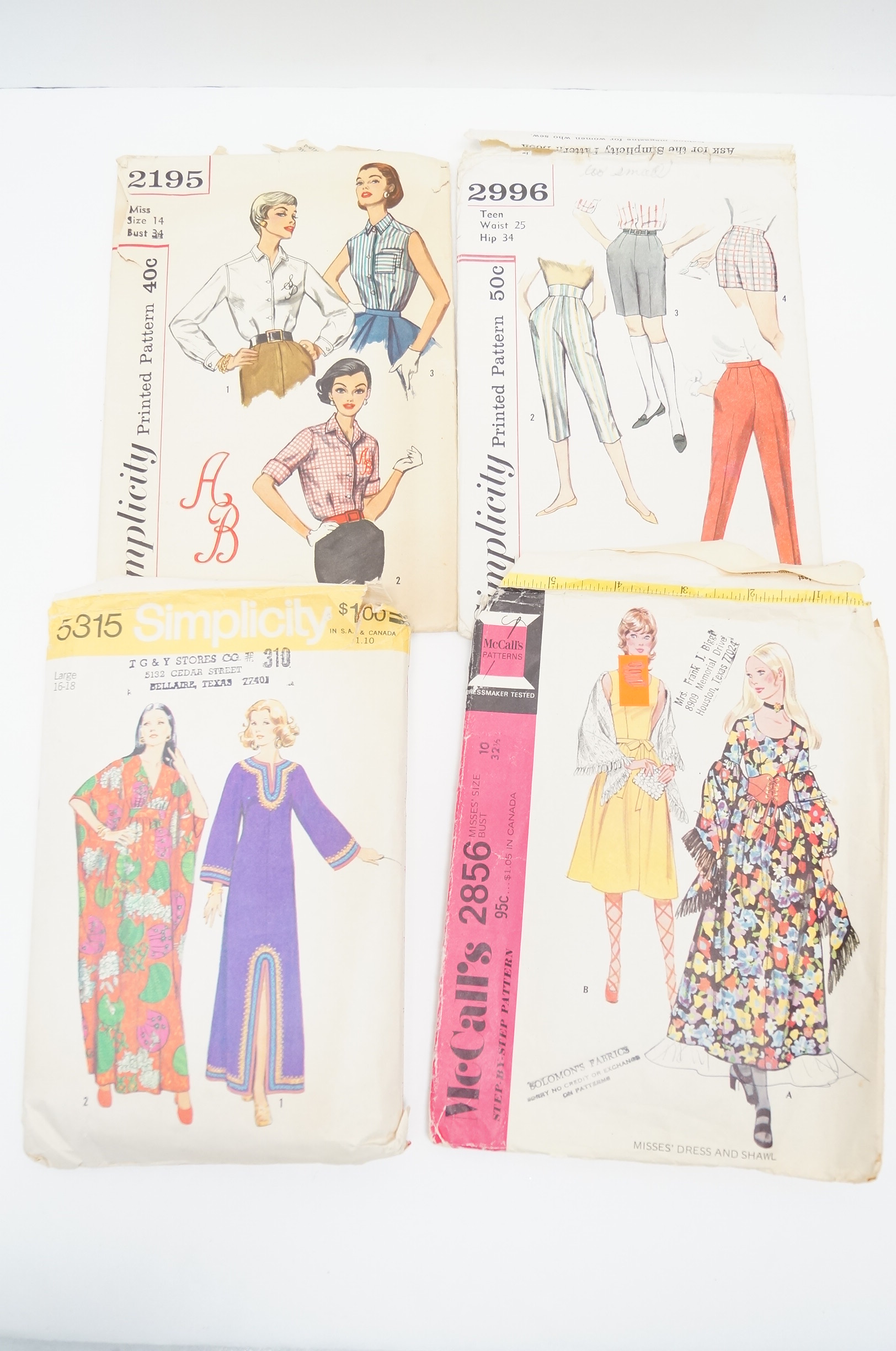 Collection of Circa 1950 Clothing Patterns including McCall's, Simplicity