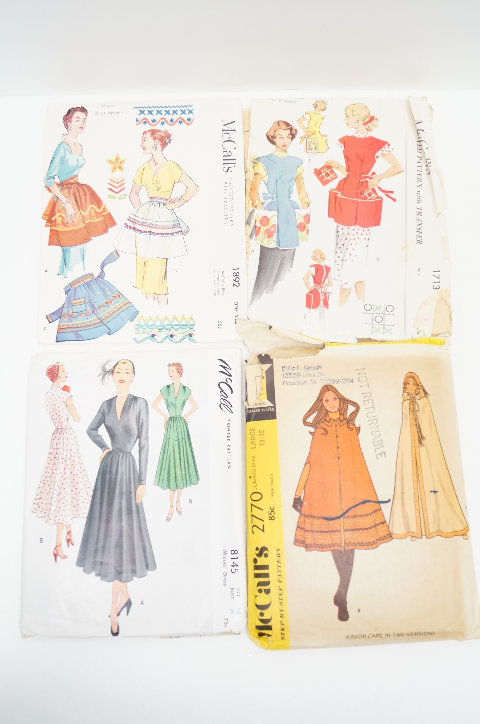 Collection of Circa 1950 Clothing Patterns including McCall's, Simplicity